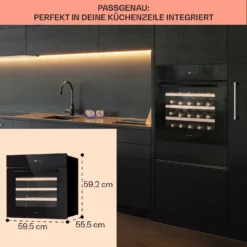 Vinsider 30 Built-In Uno Einbau-Weinkühlschrank 30 Flaschen 77 Ltr Edelstahl -Klarstein Verkaufs 10041357 de 0006 usp