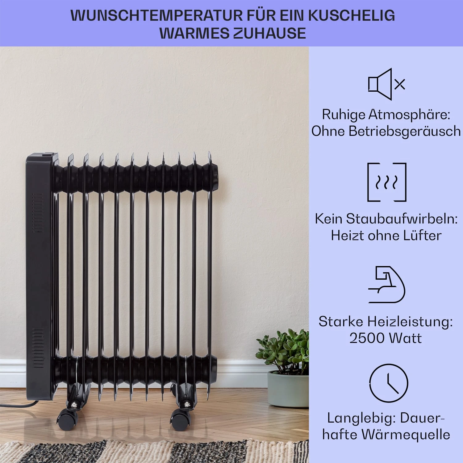 Sanford Smart Ölradiator 2500 W Leistung Wochentimer LED-Display Touch-Panel Klarstein-App Sanford Smart Ölradiator 2500 W Leistung Wochentimer LED-Display Touch-Panel Klarstein-App -Klarstein Verkaufs 10041358 de 0002 usp