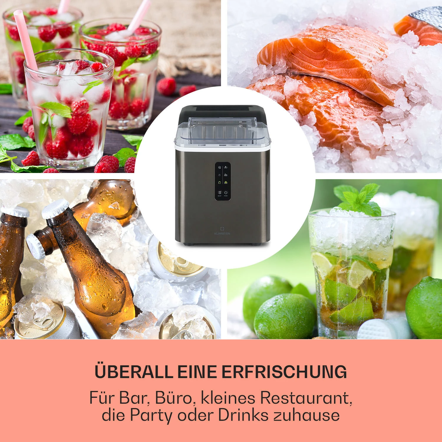 Albaron Supreme Eiswürfelmaschine Bullet 12kg/24h 1,5 Ltr Edelstahl Albaron Supreme Eiswürfelmaschine Bullet 12kg/24h 1,5 Ltr Edelstahl -Klarstein Verkaufs 10041360 de 0003 logo