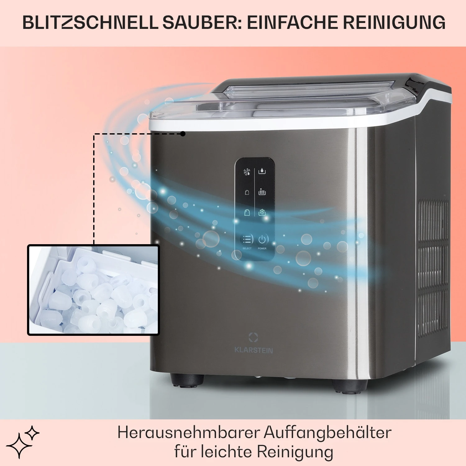 Albaron Supreme Eiswürfelmaschine Bullet 12kg/24h 1,5 Ltr Edelstahl Albaron Supreme Eiswürfelmaschine Bullet 12kg/24h 1,5 Ltr Edelstahl -Klarstein Verkaufs 10041360 de 0005 logo