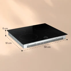 Magnichef 4 Einbaukochfeld Induktion 4 Zonen 7000W Glaskeramik -Klarstein Verkaufs 10041380 yy 0009 dimensions