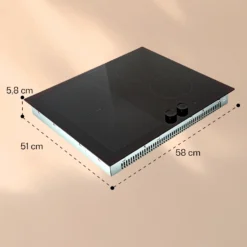 Magnichef 4 Flex Einbaukochfeld Induktion 4 Zonen / Flexzone 7000W Glaskeramik -Klarstein Verkaufs 10041381 yy 0011 dimensions