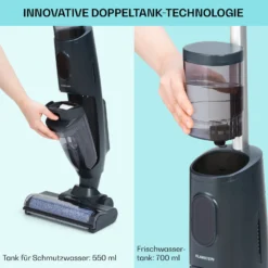 Caswell Plus Nass-/Trockensauger Kabellos Akkubetrieben LED-Display -Klarstein Verkaufs 10041383 de 0007 usp