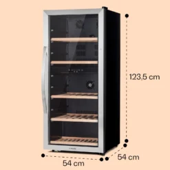 Vinamour 66 Duo Weinkühlschrank 2 Zonen 204 L/79 Flaschen 5-18°C Touch -Klarstein Verkaufs 10041394 yy 0008 dimensions