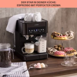 Arabica Comfort Espressomaschine 1350W 20 Bar 1,8l Touch-Bedienfeld -Klarstein Verkaufs 10041523 de 0004 usp