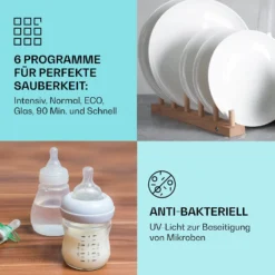 Havasia UV 6 Secret Einbau-Geschirrspüler UV-Licht 6 Programme 2 Havasia UV 6 Secret Einbau-Geschirrspüler UV-Licht 6 Programme -Klarstein Verkaufs 10041826 de 0003 usp