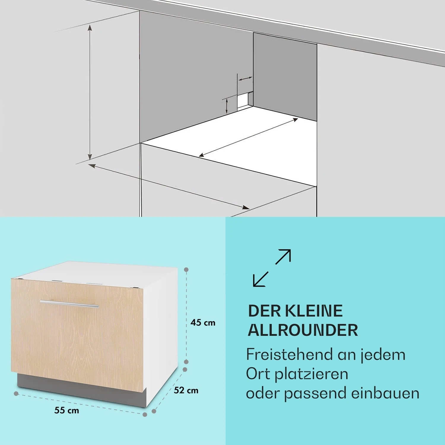 Havasia UV 6 Secret Einbau-Geschirrspüler UV-Licht 6 Programme Havasia UV 6 Secret Einbau-Geschirrspüler UV-Licht 6 Programme -Klarstein Verkaufs 10041826 de 0005 usp