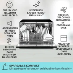 Havasia UV 8 Geschirrspüler UV-Licht Freistehend / Einbau 1620W 1 Havasia UV 8 Geschirrspüler UV-Licht Freistehend / Einbau 1620W -Klarstein Verkaufs 10041829 de 0002 usp