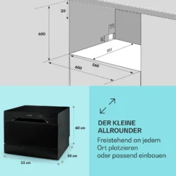 Havasia UV 8 Geschirrspüler UV-Licht Freistehend / Einbau 1620W 4 Havasia UV 8 Geschirrspüler UV-Licht Freistehend / Einbau 1620W -Klarstein Verkaufs 10041829 de 0005 usp