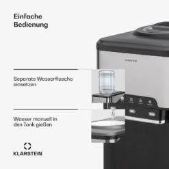 Aqueous Eiswürfelmaschine 3-in-1: Eiswürfel, Wasserspender: Heiß & Kalt 20 Kg/24h -Klarstein Verkaufs 10041845 de 0003 usp