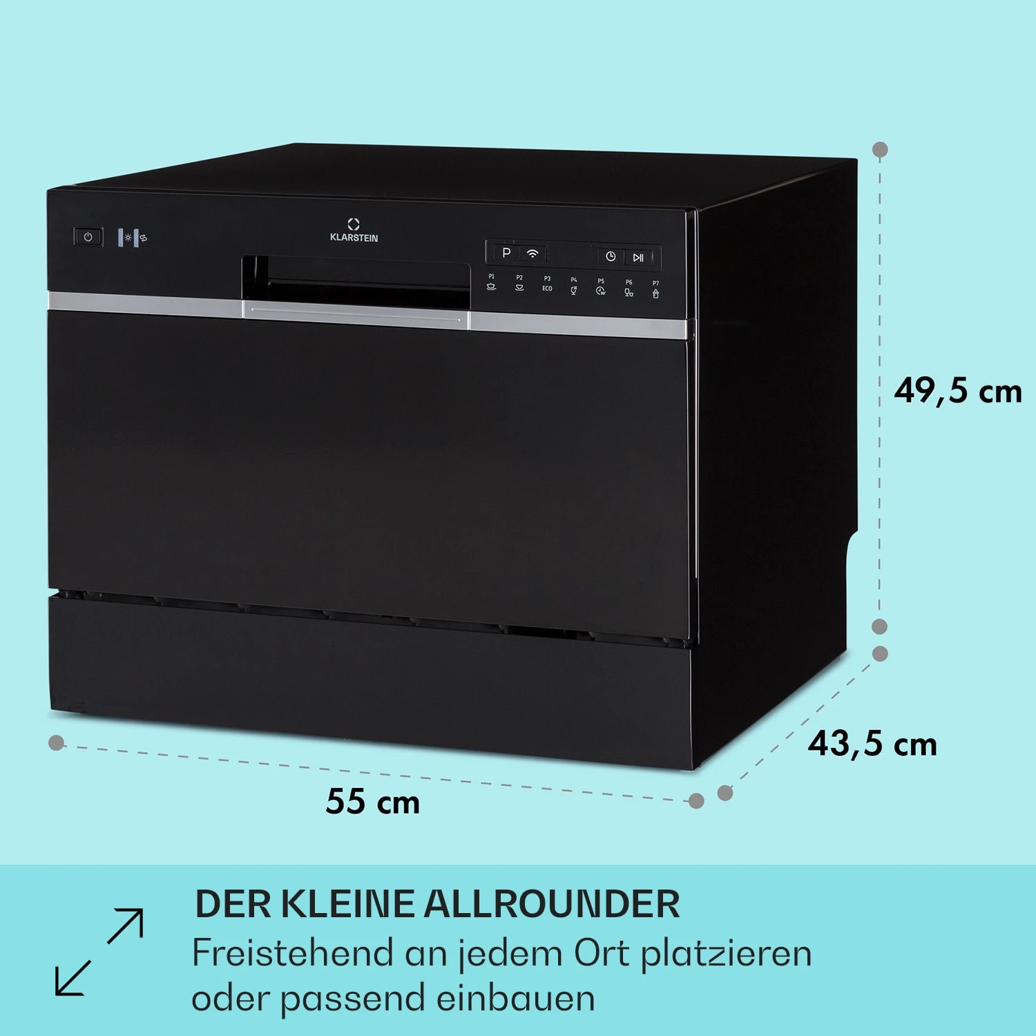 Amazonia 6 Smart Geschirrspüler App-Steuerung freistehend 1380W Amazonia 6 Smart Geschirrspüler App-Steuerung Freistehend 1380W -Klarstein Verkaufs 10041886 de 0005 usp