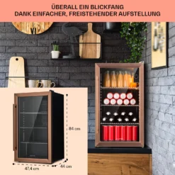 Beersafe XXL Kühlschrank 80 Liter 3 Böden Panoramaglastür -Klarstein Verkaufs 10041893 de 0007 usp