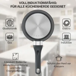 Noto Endurance Kasserolle Ø16cm Geschmiedetes Aluminium Induktion Antihaft 3 Noto Endurance Kasserolle Ø16cm Geschmiedetes Aluminium Induktion Antihaft -Klarstein Verkaufs 10045005 de 0004 usp