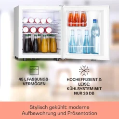 Happy Hour 45 Mini-Kühlschrank Minibar Getränkekühlschrank 45 L 26 DB -Klarstein Verkaufs 10045050 de 0002 usp