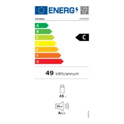 Happy Hour 45 Mini-Kühlschrank Minibar Getränkekühlschrank 45 L 26 DB -Klarstein Verkaufs 10045050 energy label