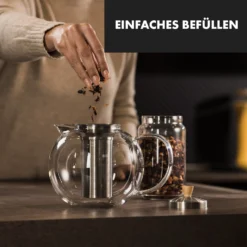 Sencha Teekanne 1,8 L Edelstahl-Siebeinsatz Borosilikatglas Deckel -Klarstein Verkaufs 10045057 de 0003 logo