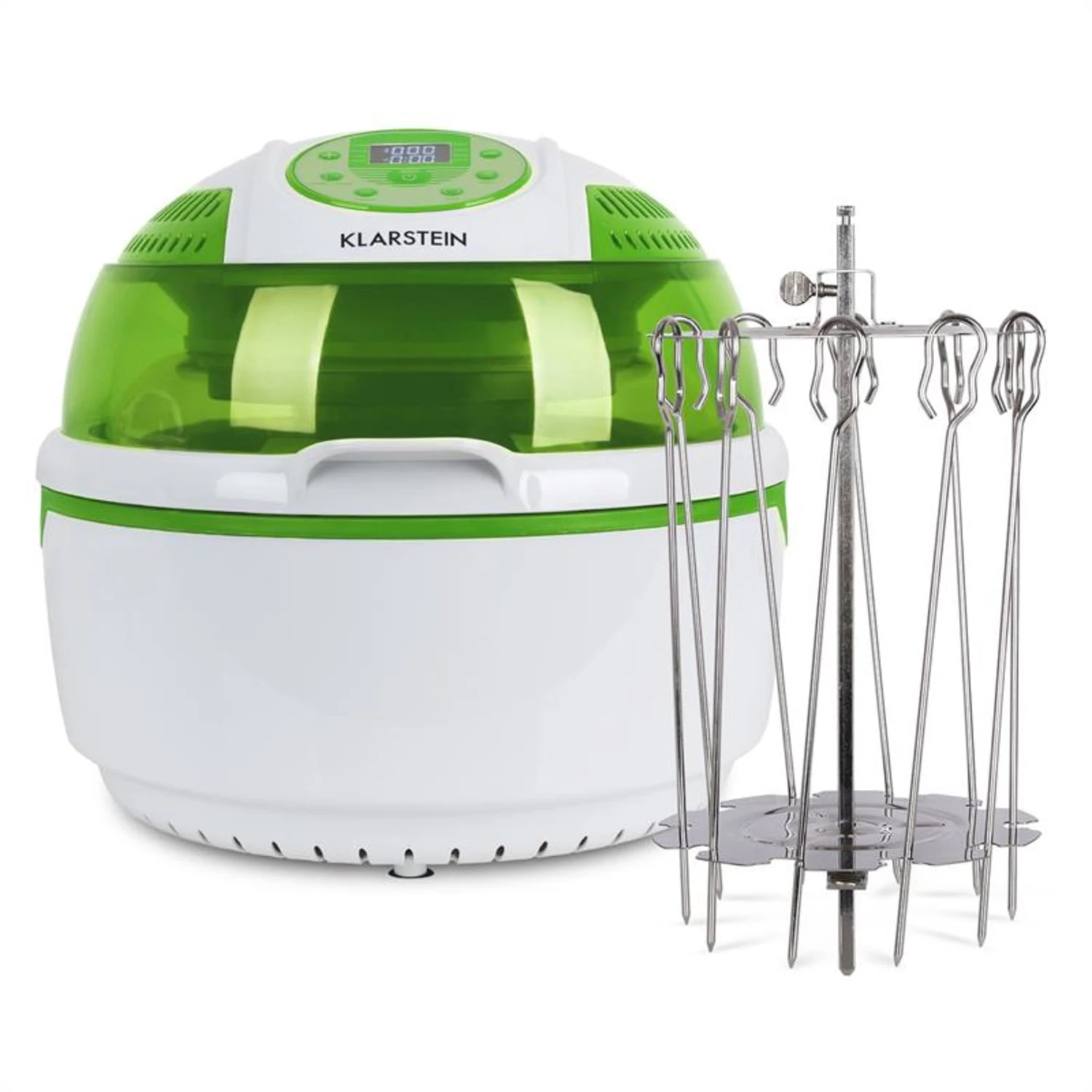 VitAir Grün Bundle Set | 1400W Heißluftfritteuse 9L | Drehspießrotator VitAir Grün Bundle Set | 1400W Heißluftfritteuse 9L | Drehspießrotator -Klarstein Verkaufs 60001810 yy 0001 titel