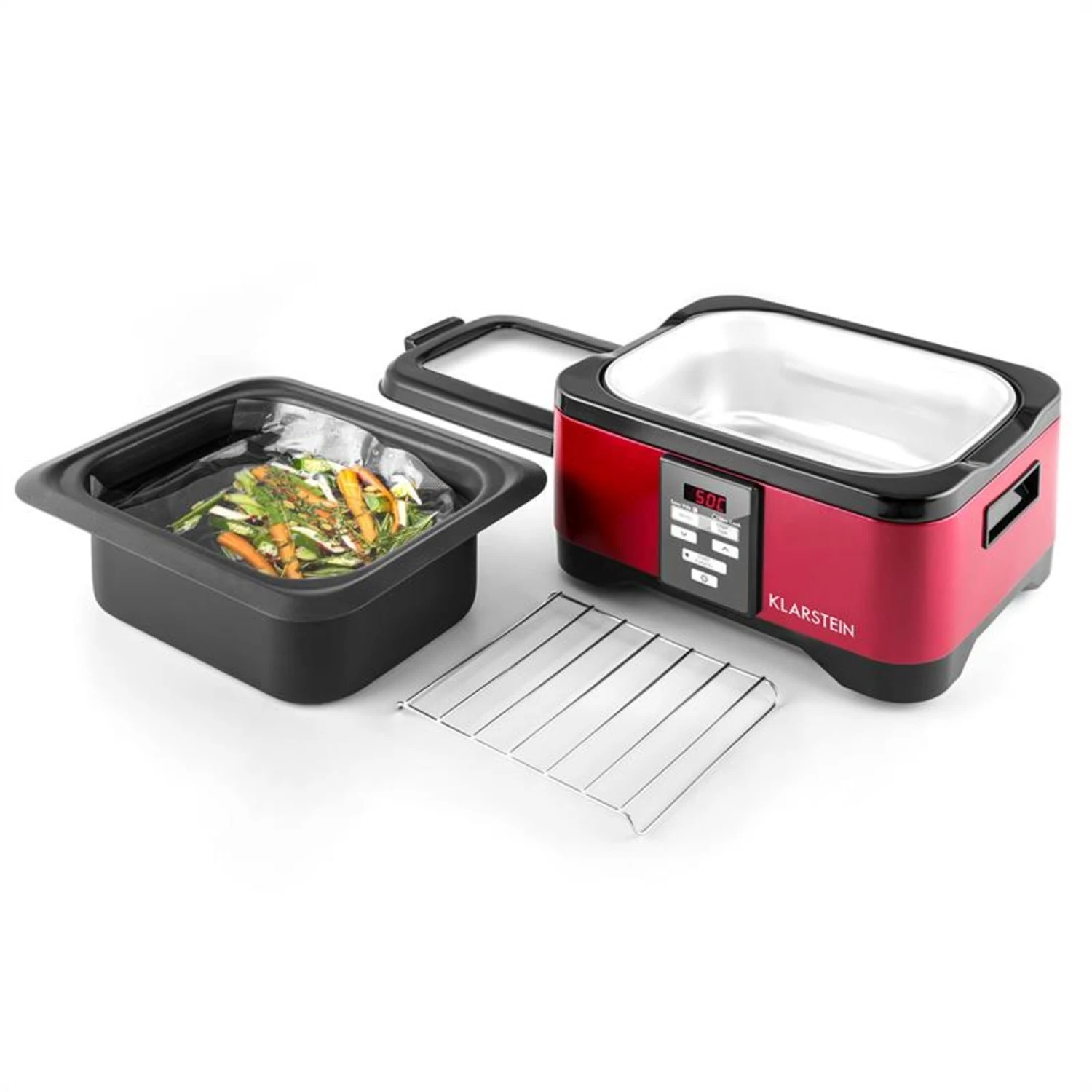 Tastemaker Sous Vide Garer mit Foodlocker Slim Vakuumierer und Vakuumierfolien-Rolle Komplett-Set Tastemaker Sous Vide Garer Mit Foodlocker Slim Vakuumierer Und Vakuumierfolien-Rolle Komplett-Set -Klarstein Verkaufs 60001816 yy 0005 ambient 03 Klarstein Tastemaker Sous Vide Garer