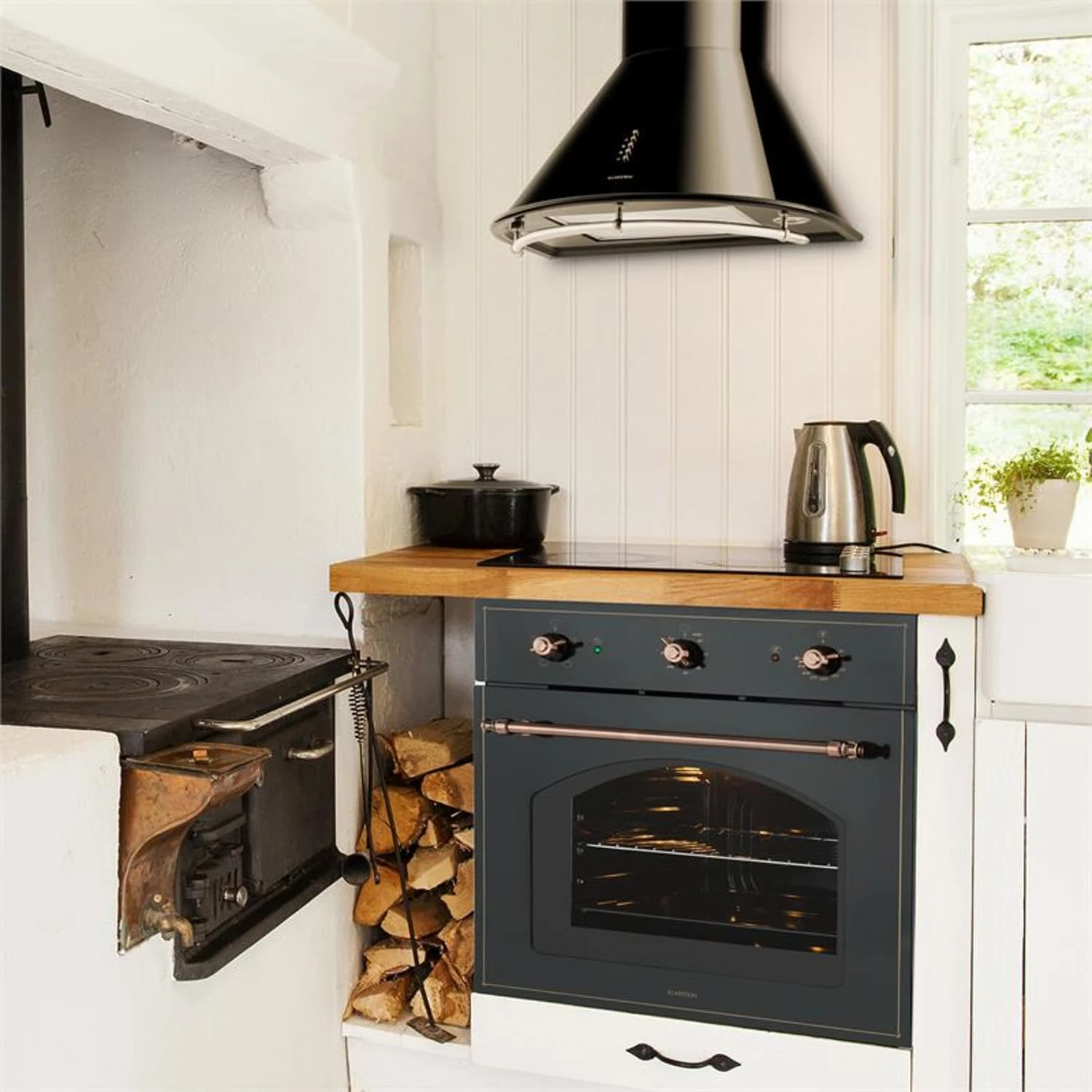 Vilhelmine und Lumio Primo Set Backofen Dunstabzugshaube schwarz Vilhelmine Und Lumio Primo Set Backofen Dunstabzugshaube Schwarz -Klarstein Verkaufs 60001856 yy 0003 ambient Klarstein Vilhelmine und Noir Prima Set