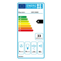 RGL60WH Abzugshaube Mit Aktivkohlefilter -Klarstein Verkaufs 60001859 energy label