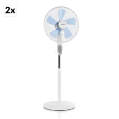 Summerjam Standventilator 2er-Set Standlüfter 50W 3 Stufen Weiß