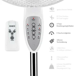 Summerjam Standventilator 2er-Set Standlüfter 50W 3 Stufen Weiß -Klarstein Verkaufs 60002058 yy 0004 logo Klarstein Summerjam Standventilator weiss