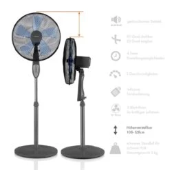 Summerjam Standventilator 2er-Set Standlüfter 50W 3 Stufen Grau 3 Summerjam Standventilator 2er-Set Standlüfter 50W 3 Stufen Grau -Klarstein Verkaufs 60002059 yy 0006 logo Klarstein Summerjam Standventilator grau reedit