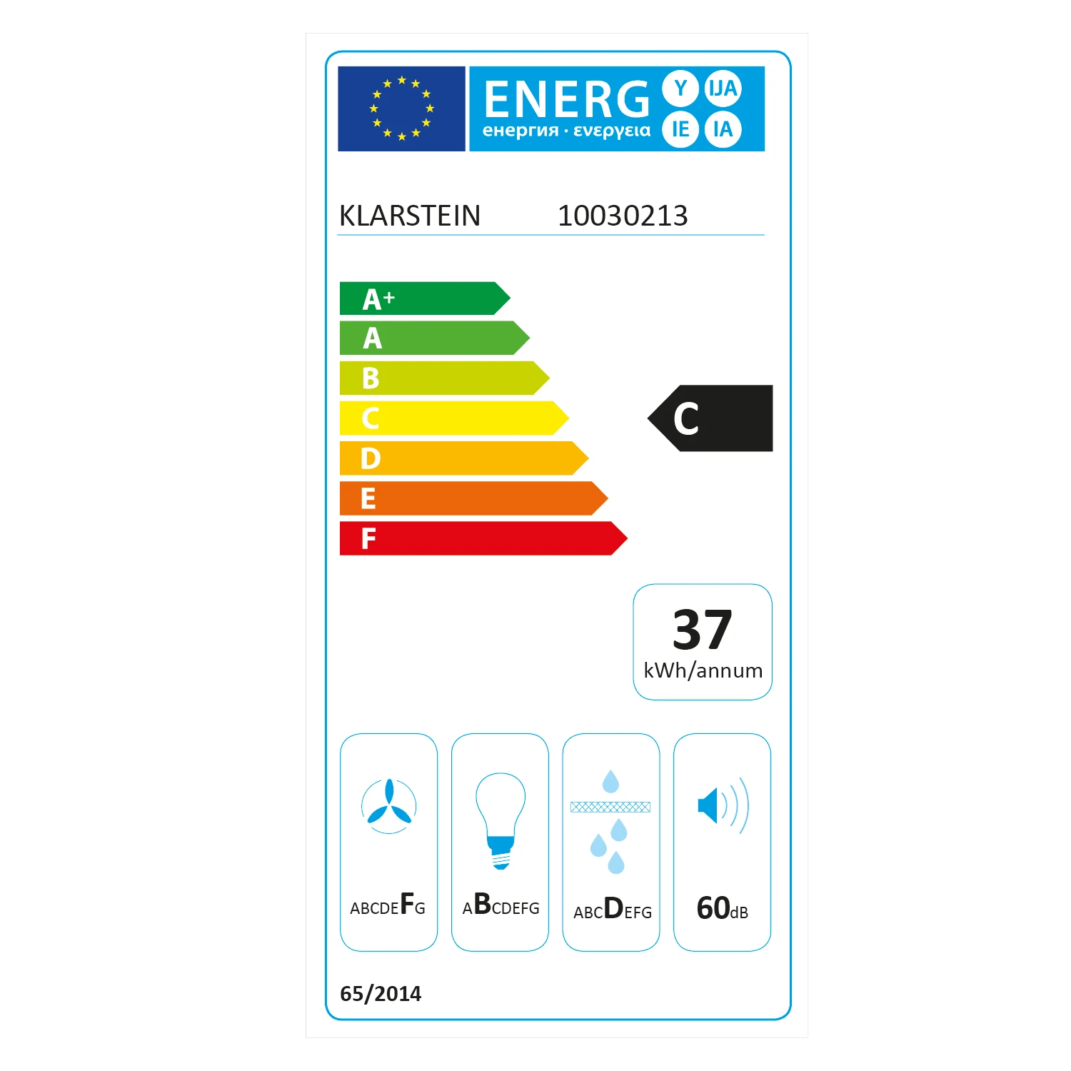 Lorea 90 Dunstabzugshaube inklusive 2 x Aktivkohlefilter weiß Lorea 90 Dunstabzugshaube Inklusive 2 X Aktivkohlefilter Weiß -Klarstein Verkaufs 60002200 energy label