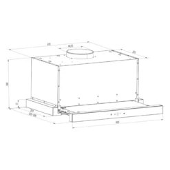 Vinea Dunstabzugshaube Umluftset 60cm 610m³/h Aktivkohlefilter Silber -Klarstein Verkaufs 60002221 yy 0008 detail Klarstein Vinea Unterbau Dunstabzugshaube silber