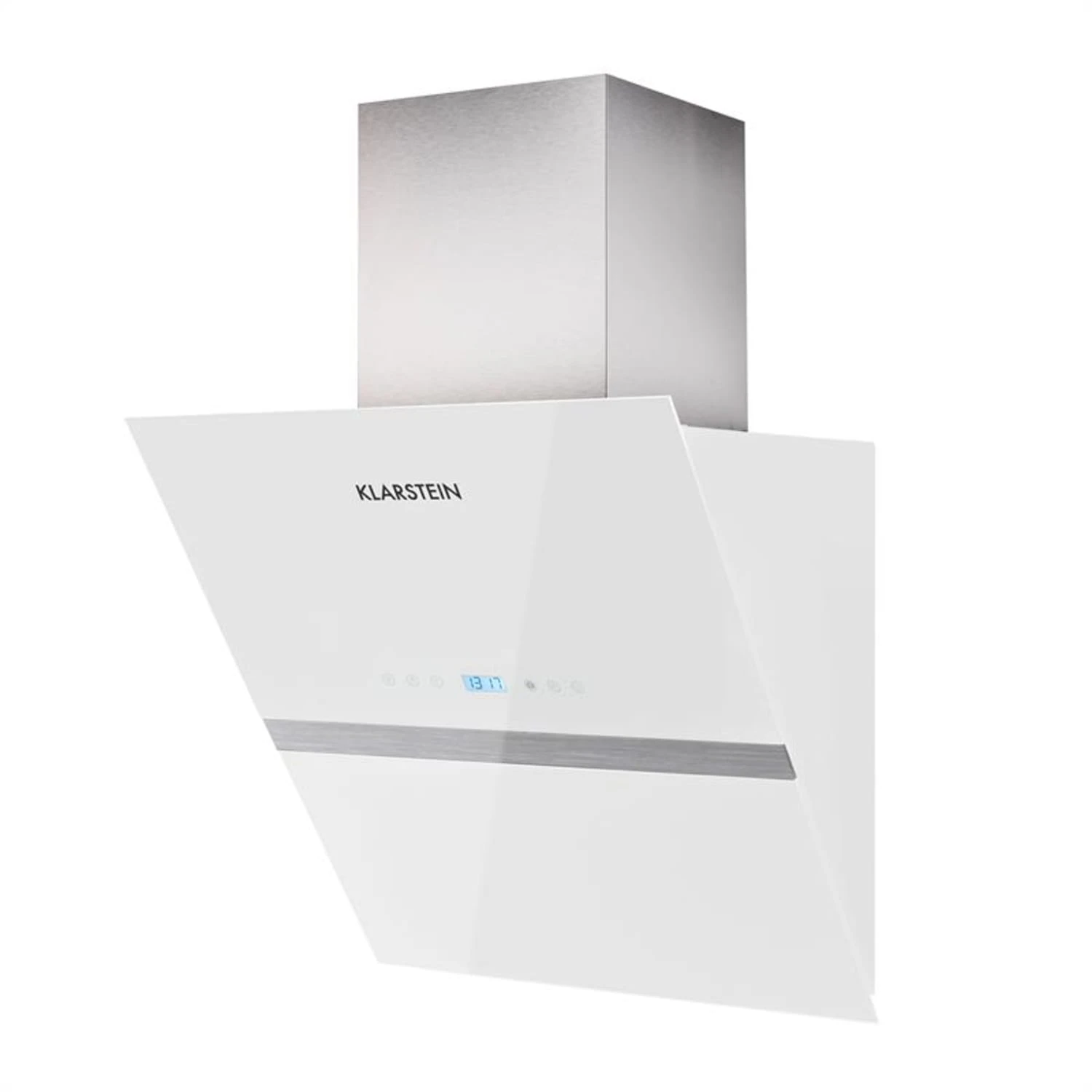 Aurea VII Dunstabzugshaube Umluftset 60cm Aktivkohlefilter weiß Aurea VII Dunstabzugshaube Umluftset 60cm Aktivkohlefilter Weiß -Klarstein Verkaufs 60002224 yy 0005 front Klarstein Aurea VII Abzugshaube 60cm