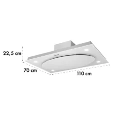 Secret Service Umluftset 110cm 800m³/h Aktivkohlefilter Weiß -Klarstein Verkaufs 60002227 yy 0008 detail Klarstein Secret Service Dunstabzugshaube weiss reedit