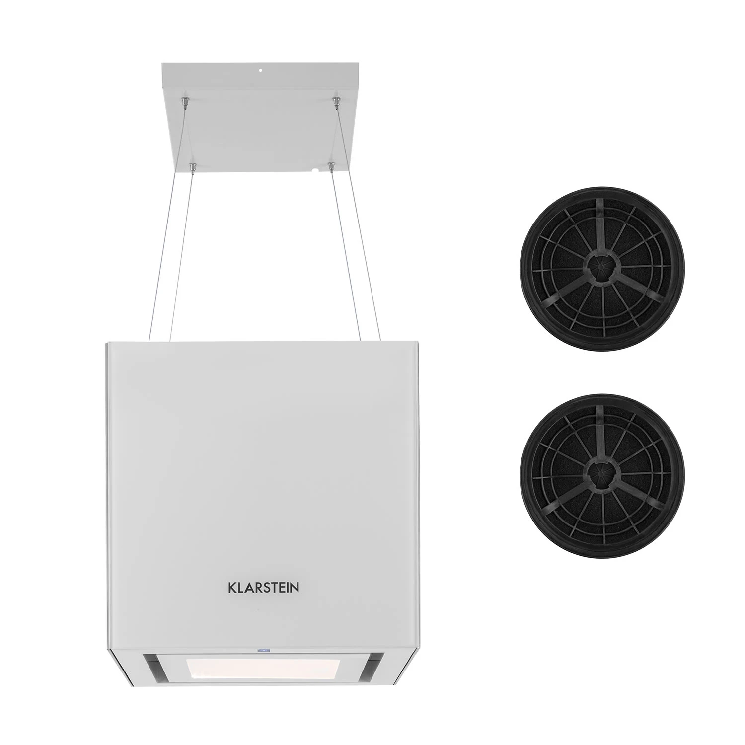Kronleuchter Dunstabzugshaube Umluftset Aktivkohlefilter weiß Kronleuchter Dunstabzugshaube Umluftset Aktivkohlefilter Weiß -Klarstein Verkaufs 60002230 yy 0001 titel