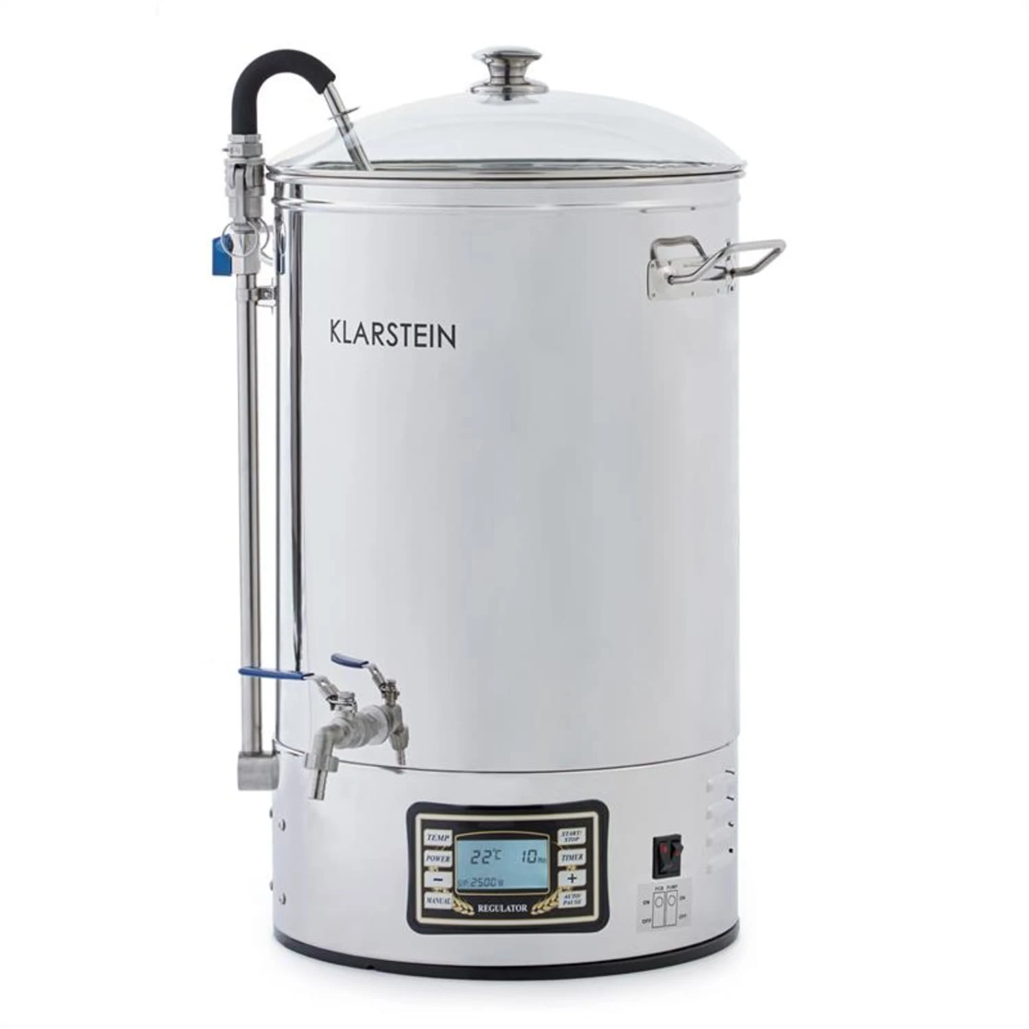 Mundschenk + Eintauchkühler Bierbrauanlage 2500W 30l 304 Edelstahl Mundschenk + Eintauchkühler Bierbrauanlage 2500W 30l 304 Edelstahl -Klarstein Verkaufs 60002275 yy 0002 titel Klarstein Mundschenk Maischekessel Bierbrauanlage