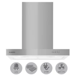 Zarah Dunstabzugshaube 60cm Umluftset 620 M³/h Aktivkohlefilter -Klarstein Verkaufs 60002280 yy 0005 titel Klarstein Zarah Dunstabzugshaube