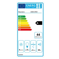 Montblanc Dunstabzugshaube Umluftset 610m³/h 165W 2x1,5W Schwarz -Klarstein Verkaufs 60002318 energy label