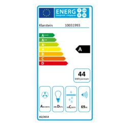 Montblanc Dunstabzugshaube Umluftset 610m³/h 165W 2x1,5W Weiß -Klarstein Verkaufs 60002319 energy label
