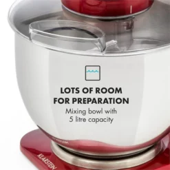 Curve Plus Küchenmaschinen-Set | 5l | 4-in-1 Fleischwolf | Rot -Klarstein Verkaufs 60002329 yy 0009 logo Klarstein Curve Plus Kuechenmaschinen Set rot