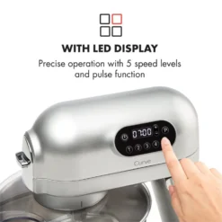 Curve Plus Küchenmaschinen-Set | 5l | 4-in-1 Fleischwolf | Silber 4 Curve Plus Küchenmaschinen-Set | 5l | 4-in-1 Fleischwolf | Silber -Klarstein Verkaufs 60002330 yy 0005 logo Klarstein Curve Plus Kuechenmaschinen Set silber