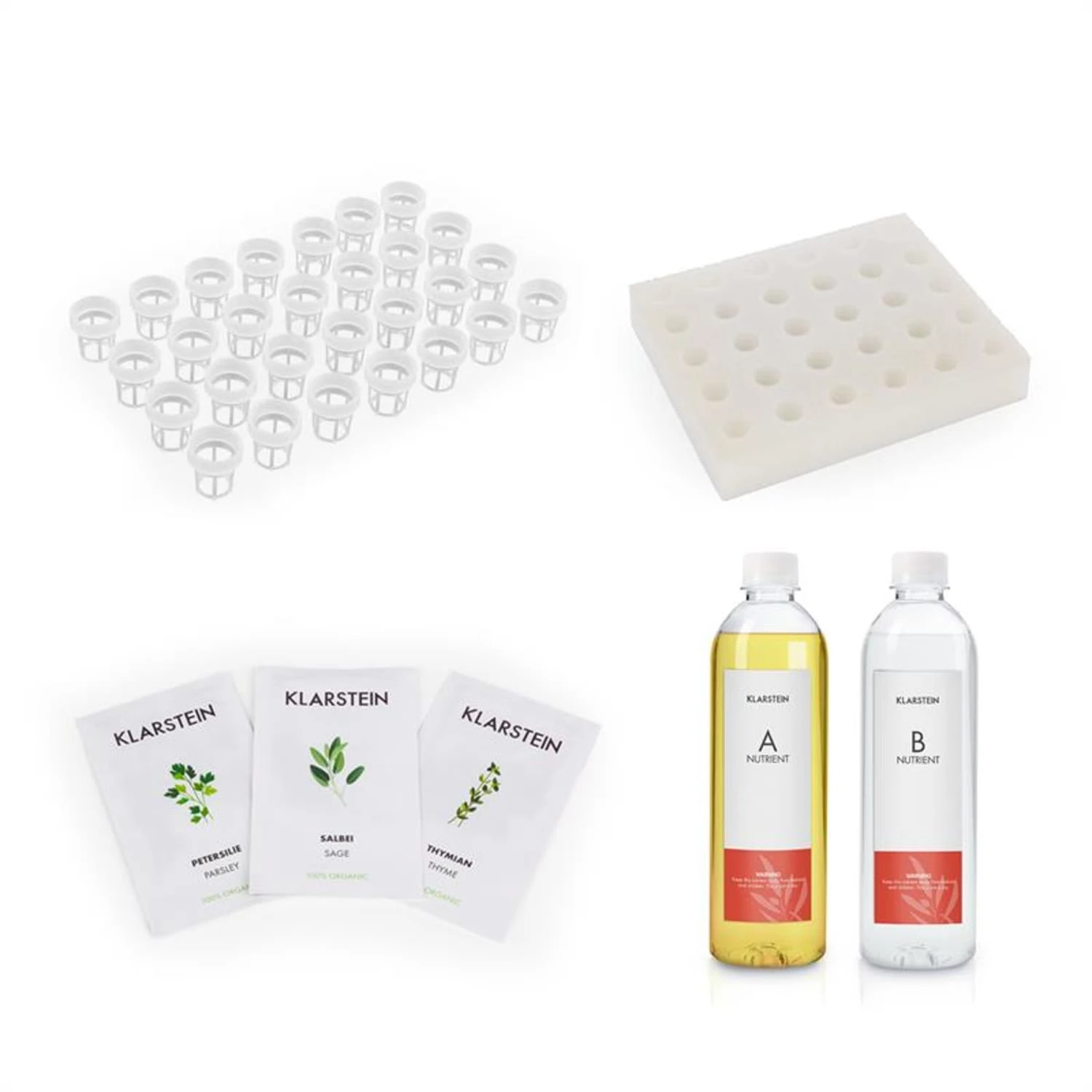 GrowIt Refill Kit Europe Pflanzschwamm 28 Pflanzkörbe Europe-Seeds Nährlösung GrowIt Refill Kit Europe Pflanzschwamm 28 Pflanzkörbe Europe-Seeds Nährlösung -Klarstein Verkaufs 60002413 yy 0001 titel GrowIt Refill Kit Europe reedit