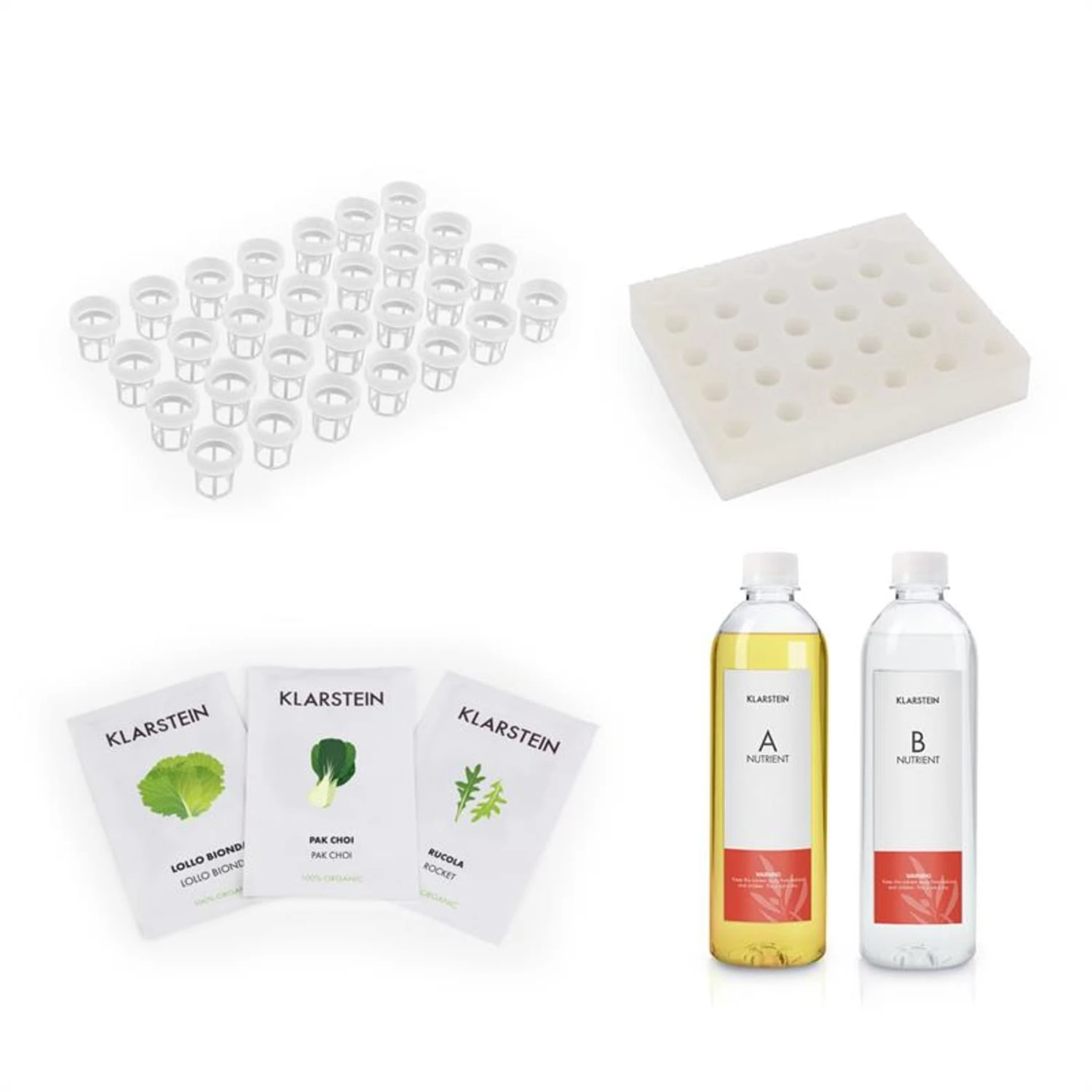 GrowIt Refill Kit Salad Pflanzschwamm 28 Pflanzkörbe Salad-Seeds Nährlösung GrowIt Refill Kit Salad Pflanzschwamm 28 Pflanzkörbe Salad-Seeds Nährlösung -Klarstein Verkaufs 60002414 yy 0001 titel GrowIt Refill Kit Salad reedit