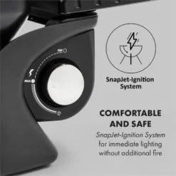 Parforce One Gasgrill 3,5kW 12000BTU Grilltisch Gasschlauch Schwarz -Klarstein Verkaufs 60002431 yy 0008 logo Klarstein Parforce One Gasgrill 12000BTU schwarz