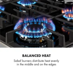 Kalahari Ignito Einbau-Ofen-Set Elektro / Gas 68Ltr Schwarz Edelstahl -Klarstein Verkaufs 60002586 yy 0008 logo Klarstein Ignito 4 Zonen Gaskochfeld schwarz