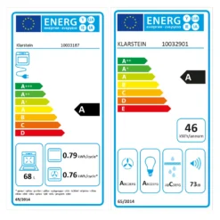 Klarstein Kalahari Limelight Einbau-Set Backofen + Abzugshaube 68Ltr 600 M³/h Schwarz Edelstahl 12 Klarstein Kalahari Limelight Einbau-Set Backofen + Abzugshaube 68Ltr 600 M³/h Schwarz Edelstahl -Klarstein Verkaufs 60002587 energy label