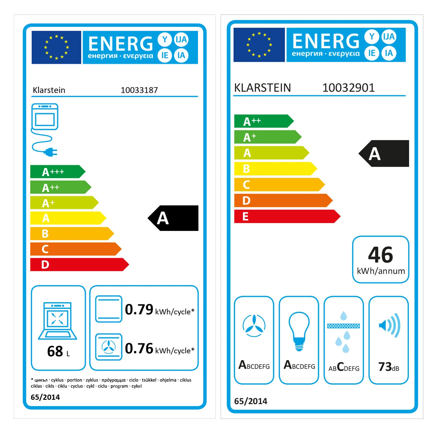 Klarstein Kalahari Limelight Einbau-Set Backofen + Abzugshaube 68Ltr 600 m³/h schwarz Edelstahl Klarstein Kalahari Limelight Einbau-Set Backofen + Abzugshaube 68Ltr 600 M³/h Schwarz Edelstahl -Klarstein Verkaufs 60002587 energy label