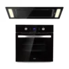 Gusteau Remy Einbau-Set Backofen + Einbau-Haube 2950W 64Ltr 620 M³/h Schwarz Edelstahl