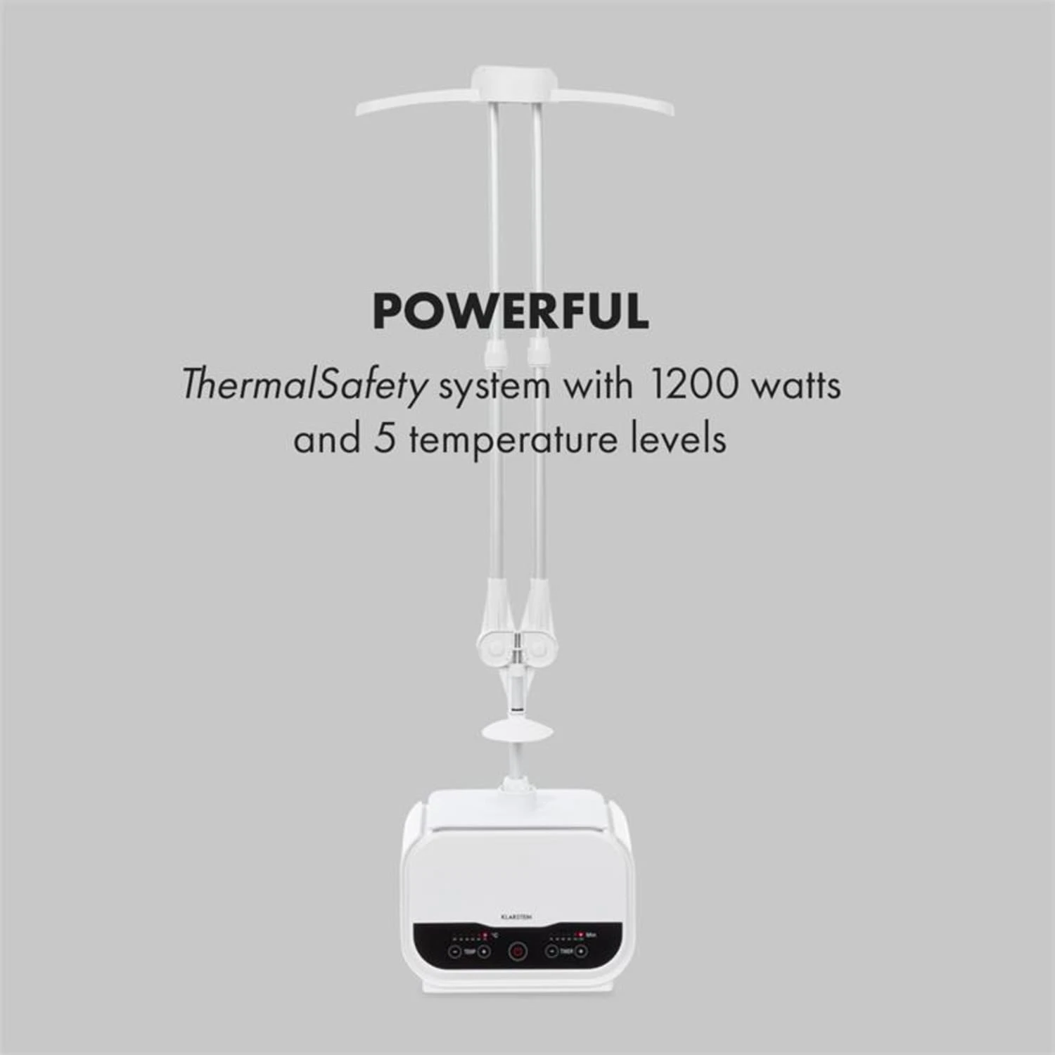 ShirtButler Pro automatisches Trocknersystem Hemd / Hose / Schuhe 1200W 2-in-1 70°C Timer weiß ShirtButler Pro Automatisches Trocknersystem Hemd / Hose / Schuhe 1200W 2-in-1 70°C Timer Weiß -Klarstein Verkaufs 60002670 yy 0008 logo Klarstein ShirtButler Pro Trocknersystem weiss